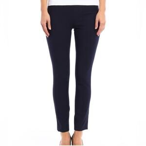 Tory Burch Maude Navy Side Zipper Pants 0